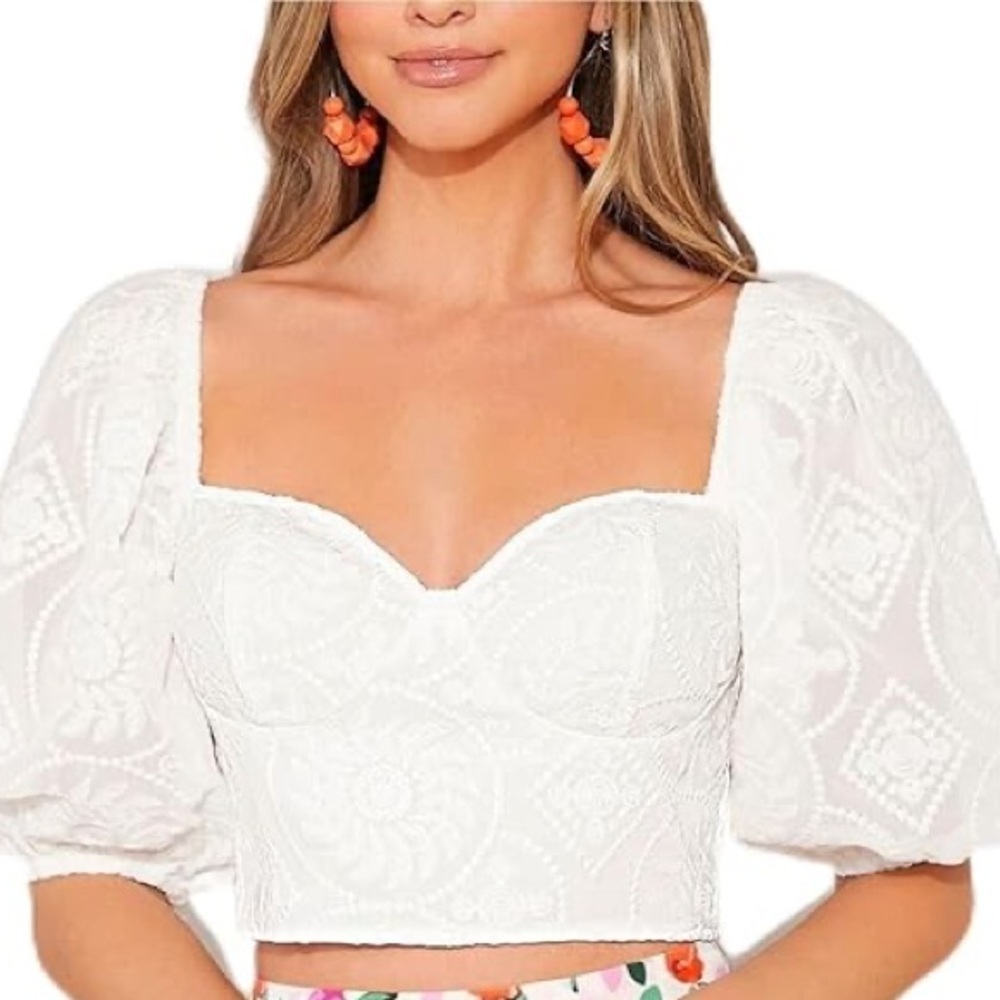 Amazon White Crop Top